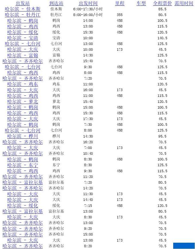 哈西客運站最新客運表詳解及概覽